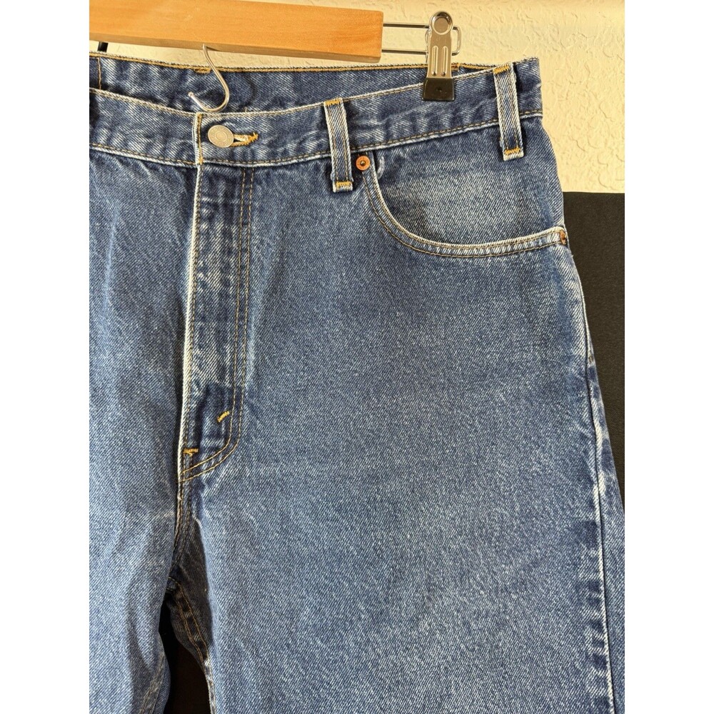 Levis 505 Regular Fit Jeans Mens 36x30 Blue Denim Straight Leg Made in USA 90s